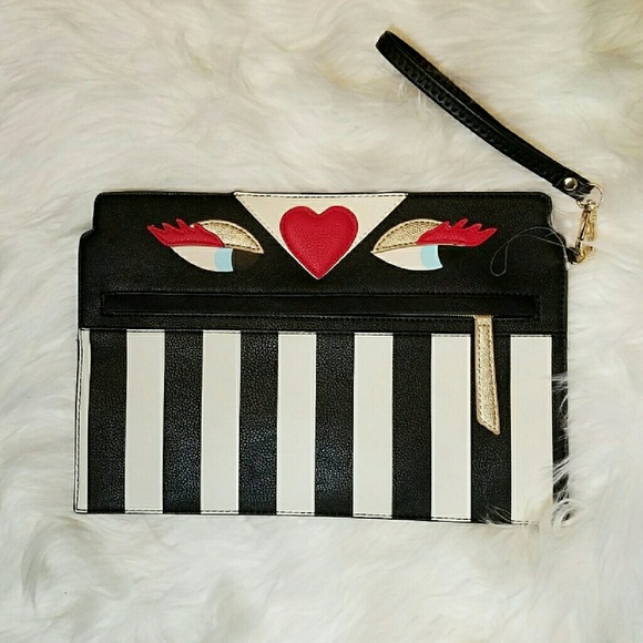 Betsey Johnson Handbags - Striped Betsey Clutch